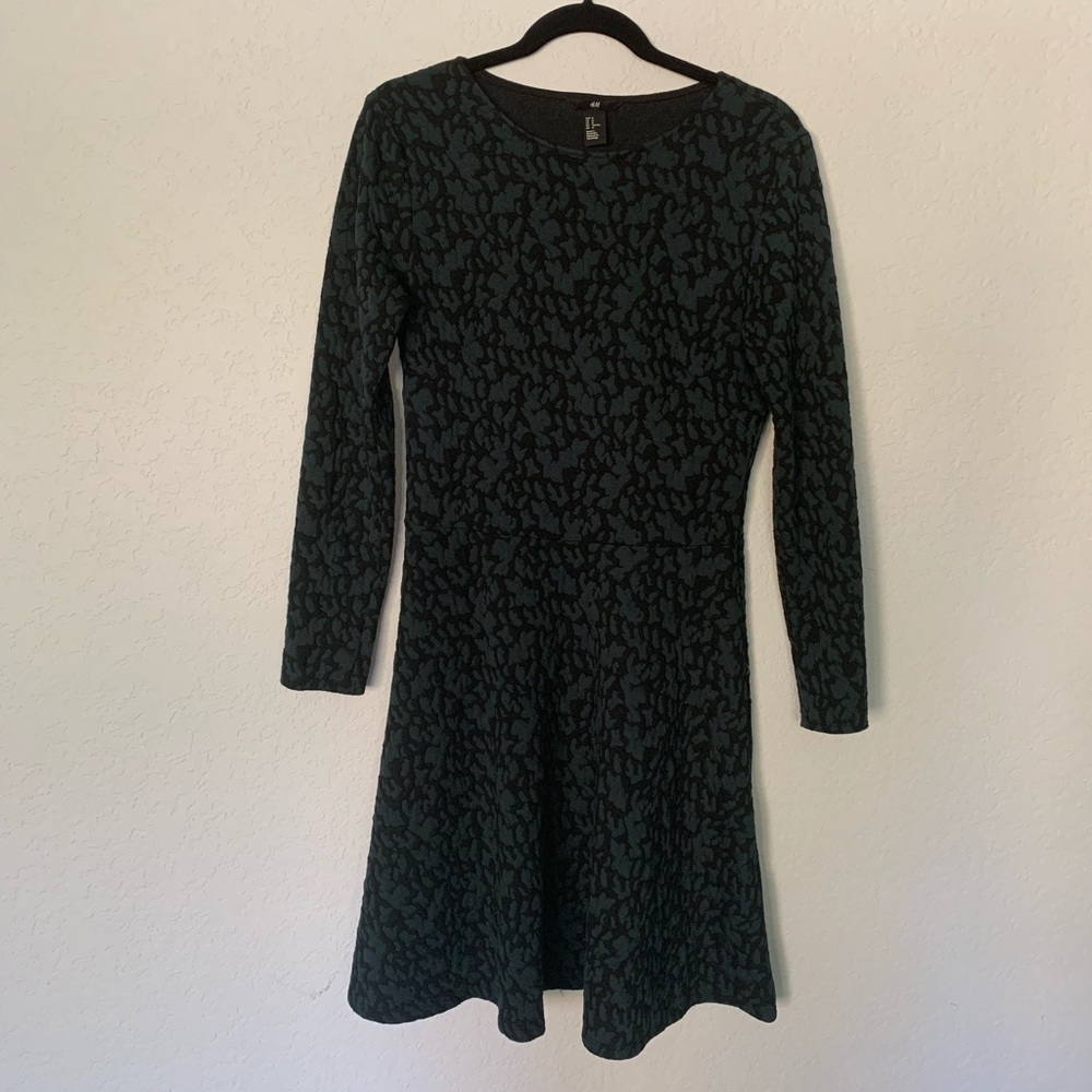 H&M Green Patterned Dress